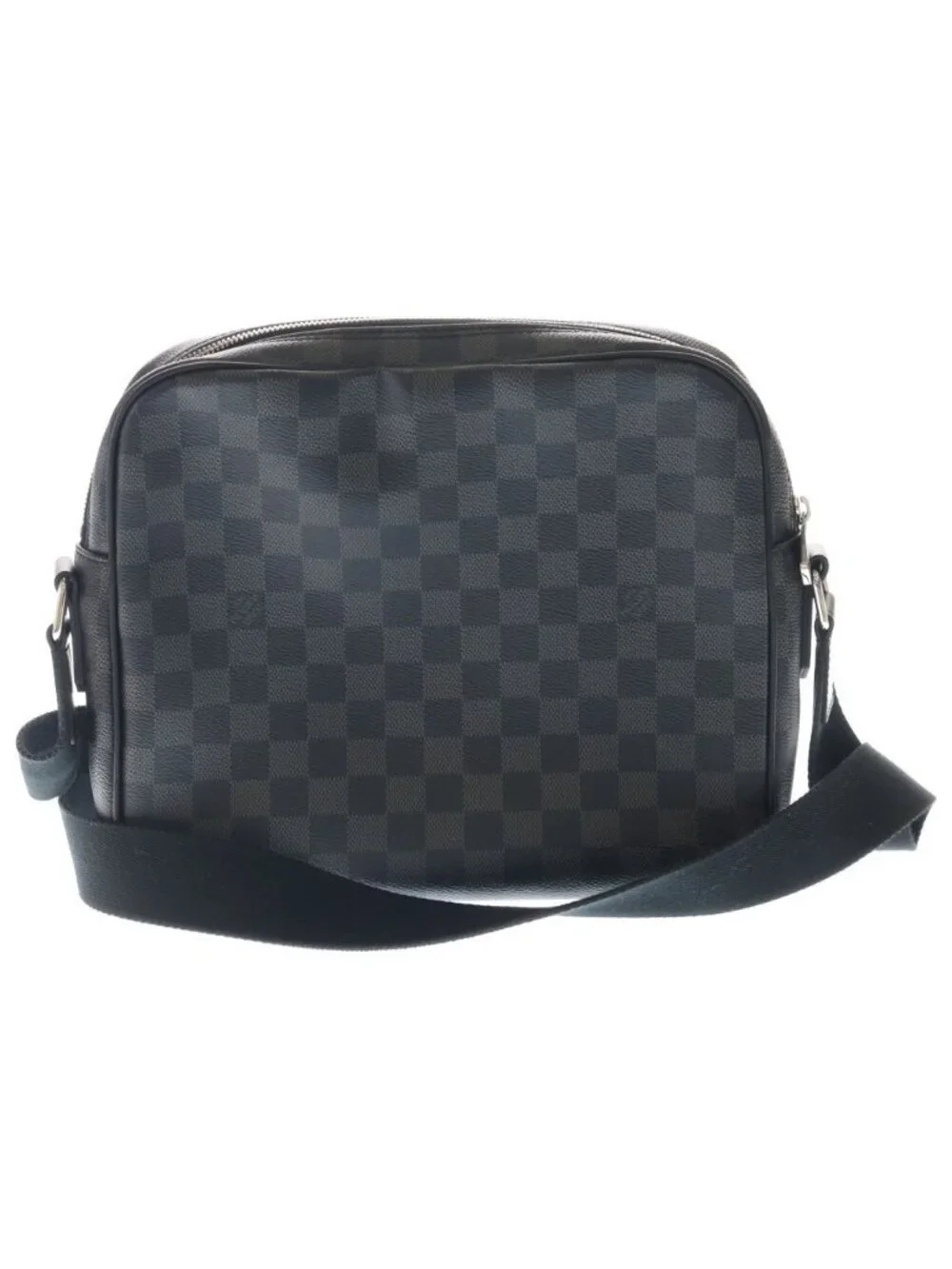 Louis Vuitton Damier Graphite Dayton PM Leather Shoulder Bag Black